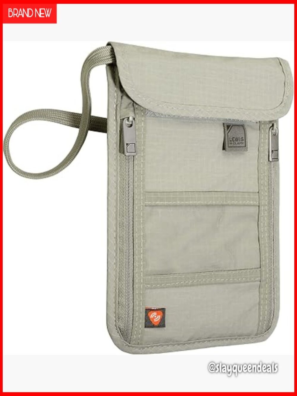 RFID Blocking Travel Neck Wallet Passport Holder Unisex Security Pouch
